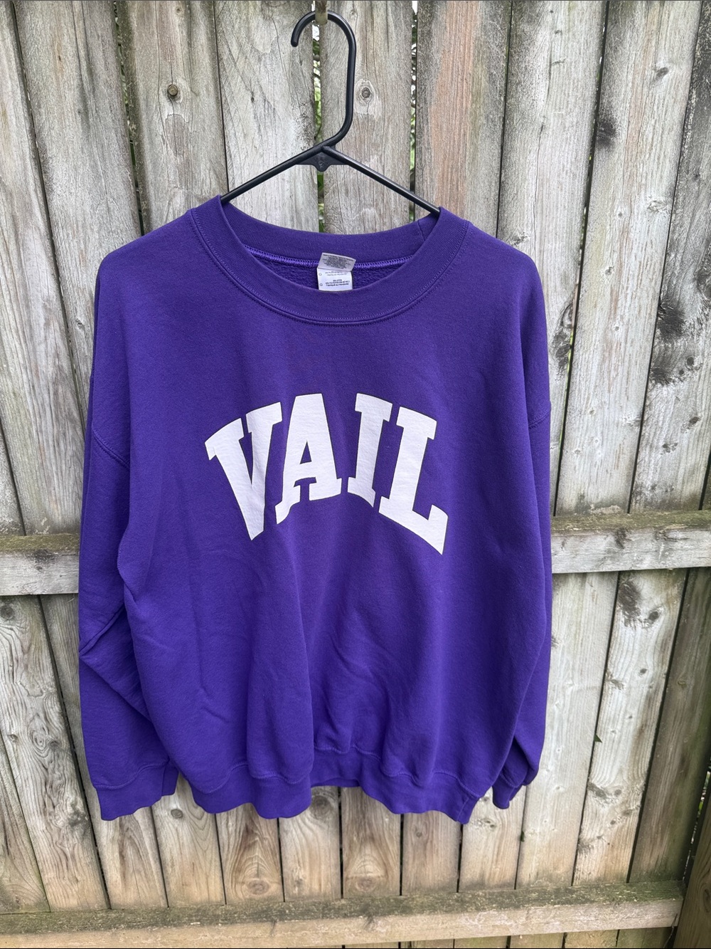 Vail Colorado Crewneck Sweatshirt Gildan ?vintage purple white ski hike Unisex L